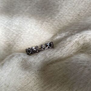 Sterling Silver Crown Ring Sz 5